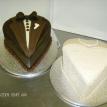 9" heart bride and groom