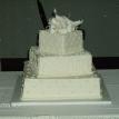 BC 3 square white with fondant bow