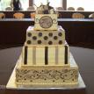 Chocolate Champagne and Ivory Squares
